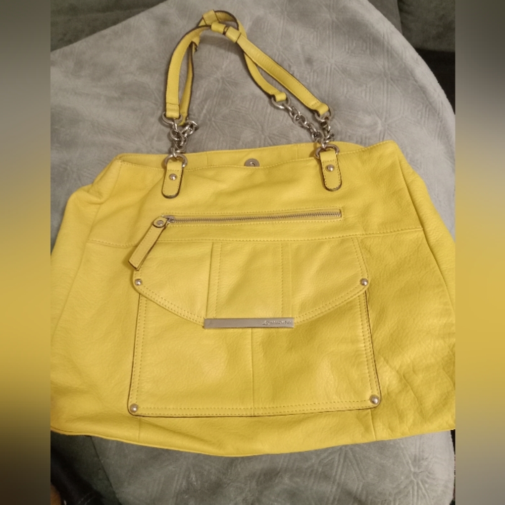 B Makowsky mustard satchel